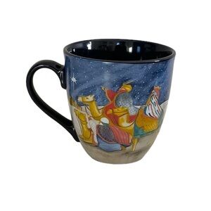 The Mistletoe Co. Ceramic Navy Blue Arabian Night Camel Large Coffee Cup